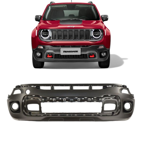 Parachoque Dianteiro Jeep Renegade 2015 A 2021 Diesel 2019 A 2021 Flex ...
