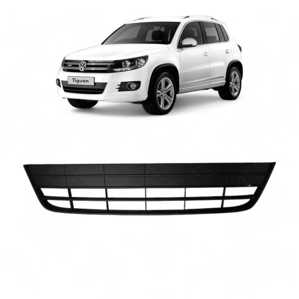 Grade Parachoque Volkswagen Tiguan 2012 A 2017 Central Preta